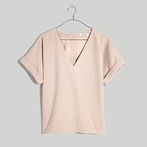 Madewell Corduroy V-Neck Top NI323